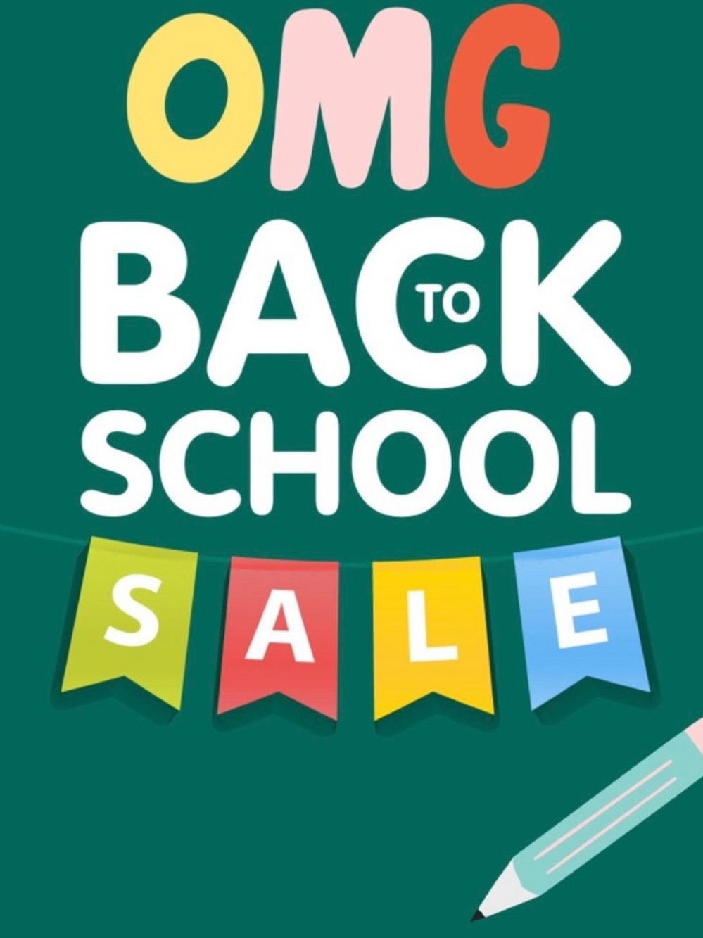 Back to School Sale Party Poster - Multicolor Banner Design